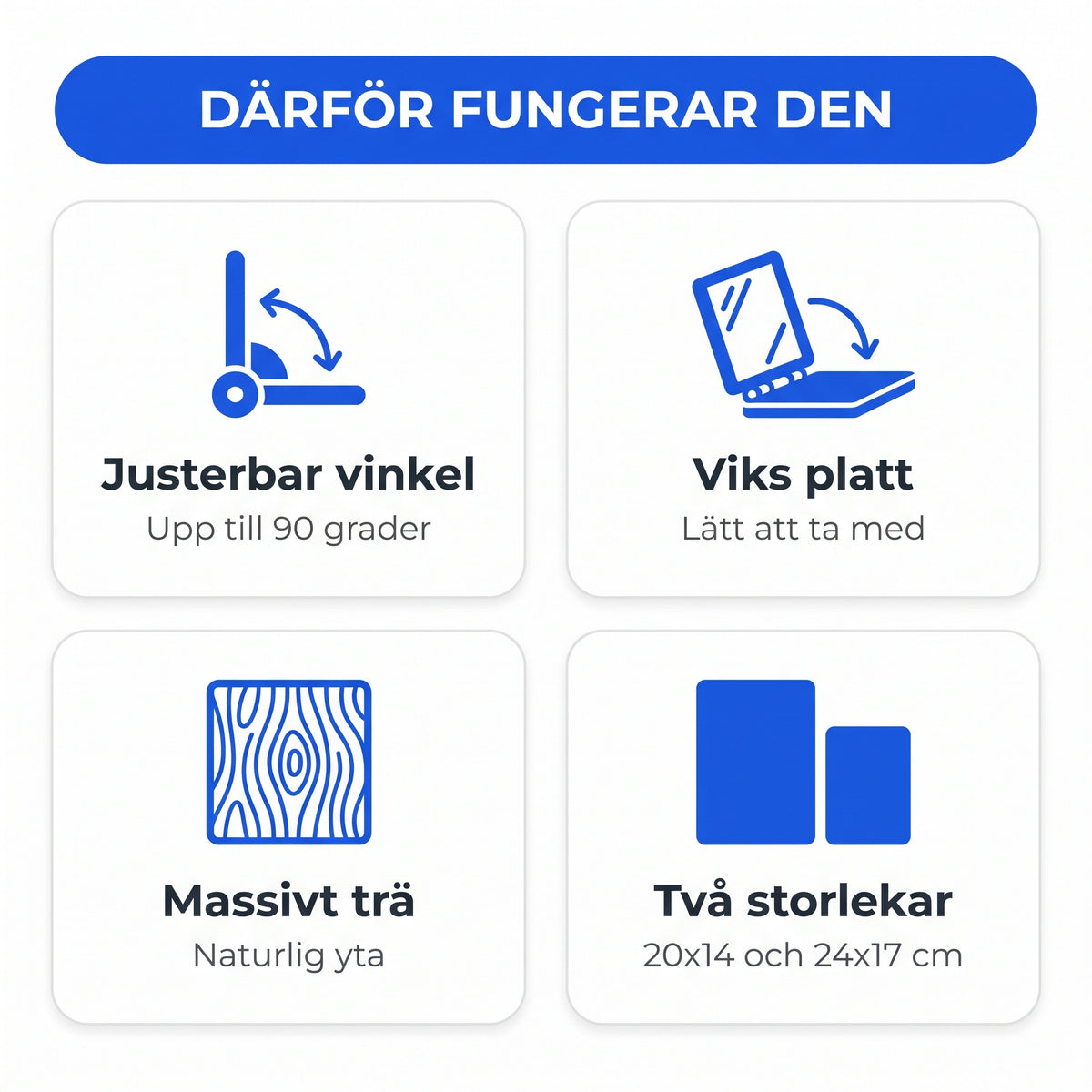 Zvarelo fällbar sminkspegel i trä
