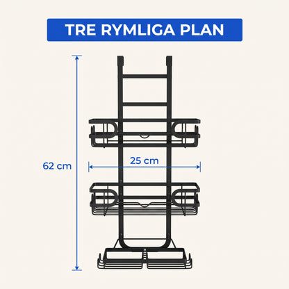 Zvarelo hängande duschhylla 3 plan