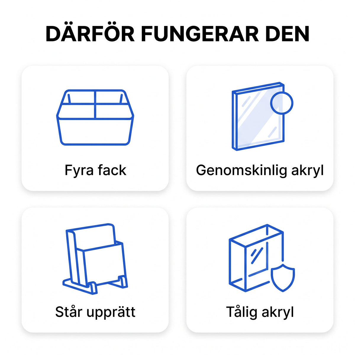 Zvarelo tidningshållare i akryl