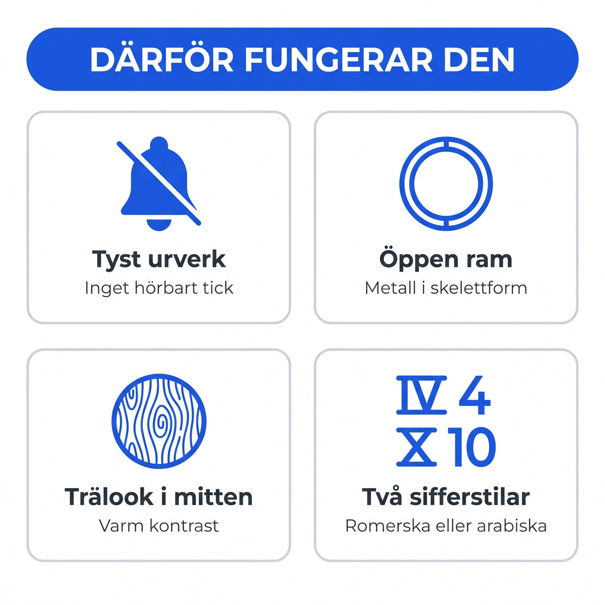 Zvarelo 3D väggklocka metall trä