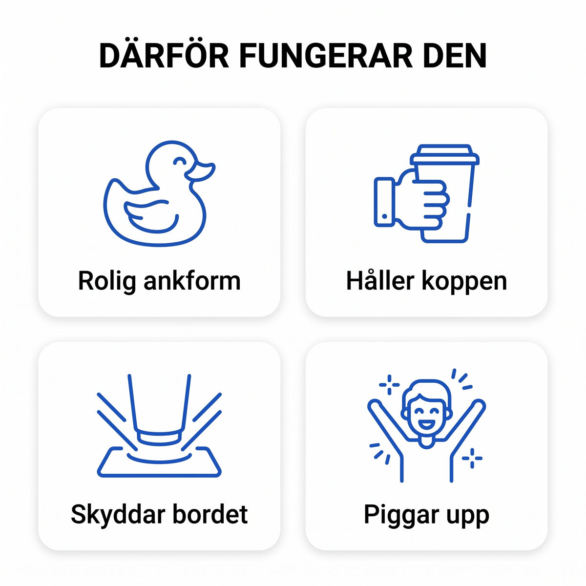 Zvarelo ankunderlägg mugghållare