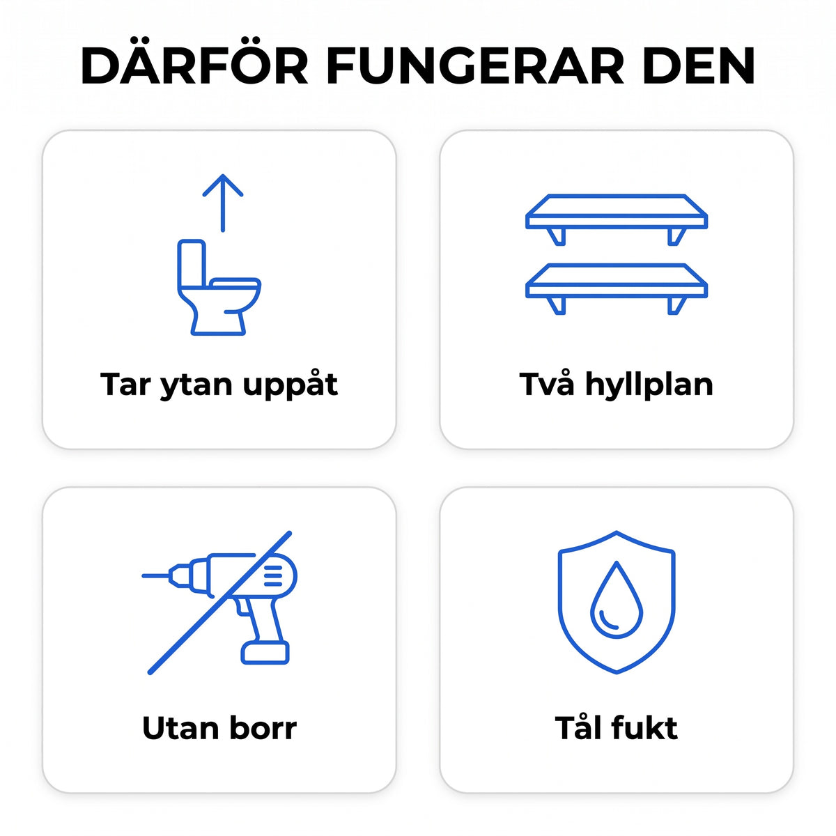 Zvarelo™ — Toaletthylla som låter dig använda ytan ovanför toaletten