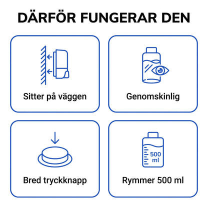 Zvarelo väggmonterad tvålpump
