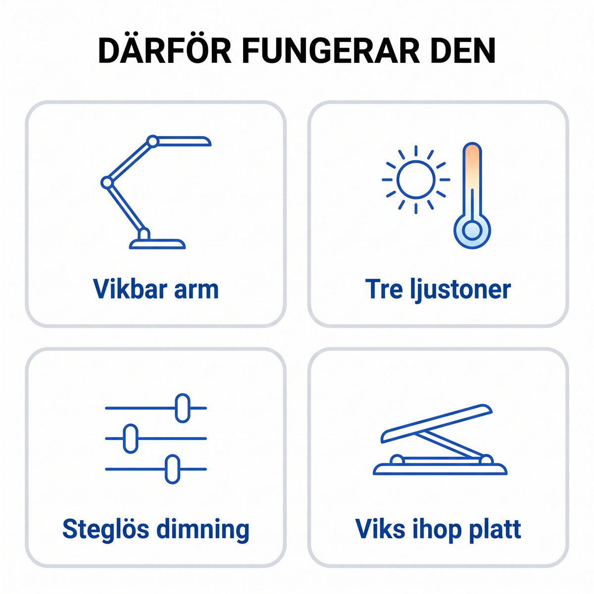 Zvarelo™ — Vikbar skrivbordslampa som låter dig rikta ljuset dit du arbetar