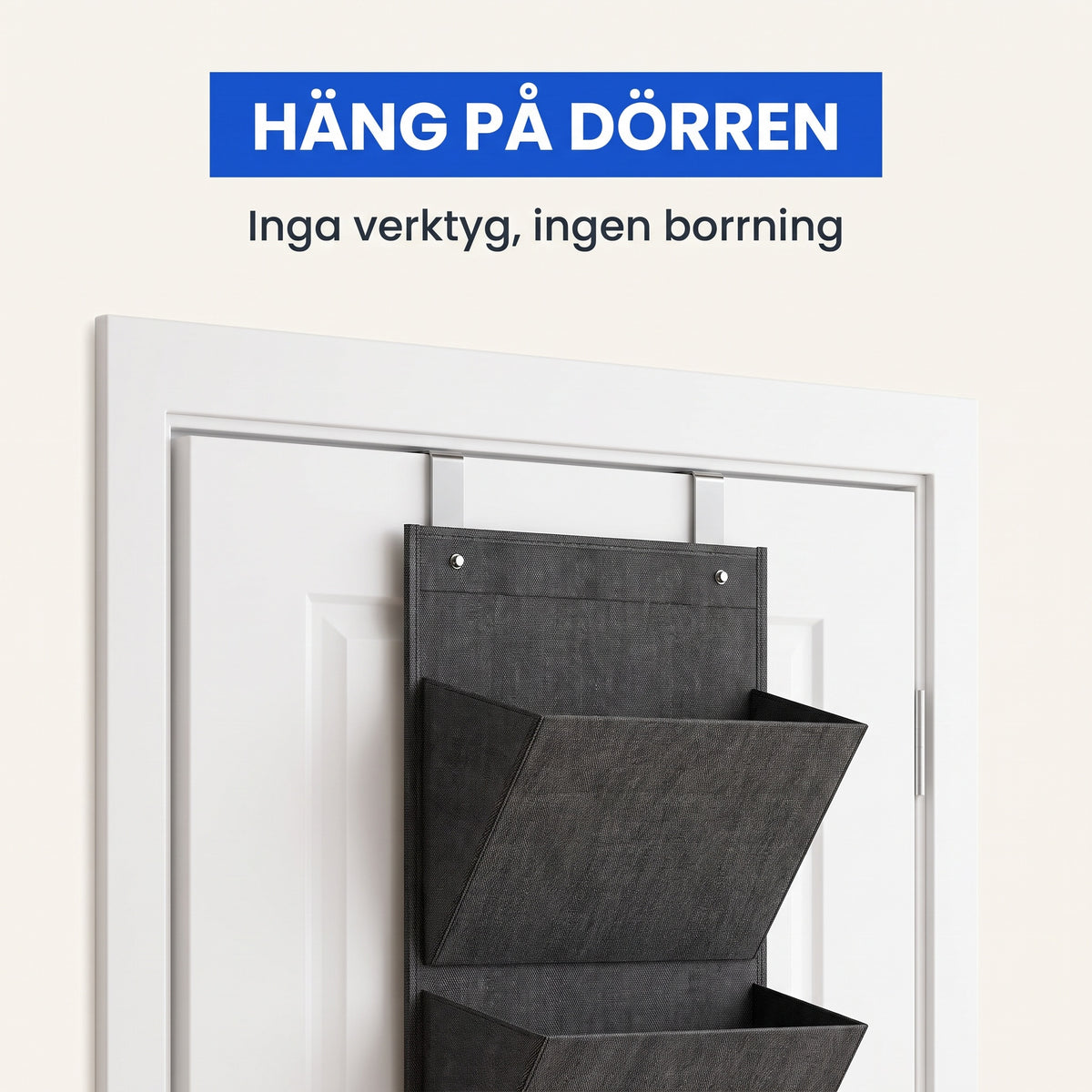 Zvarelo hängande filtförvaring 4 fack