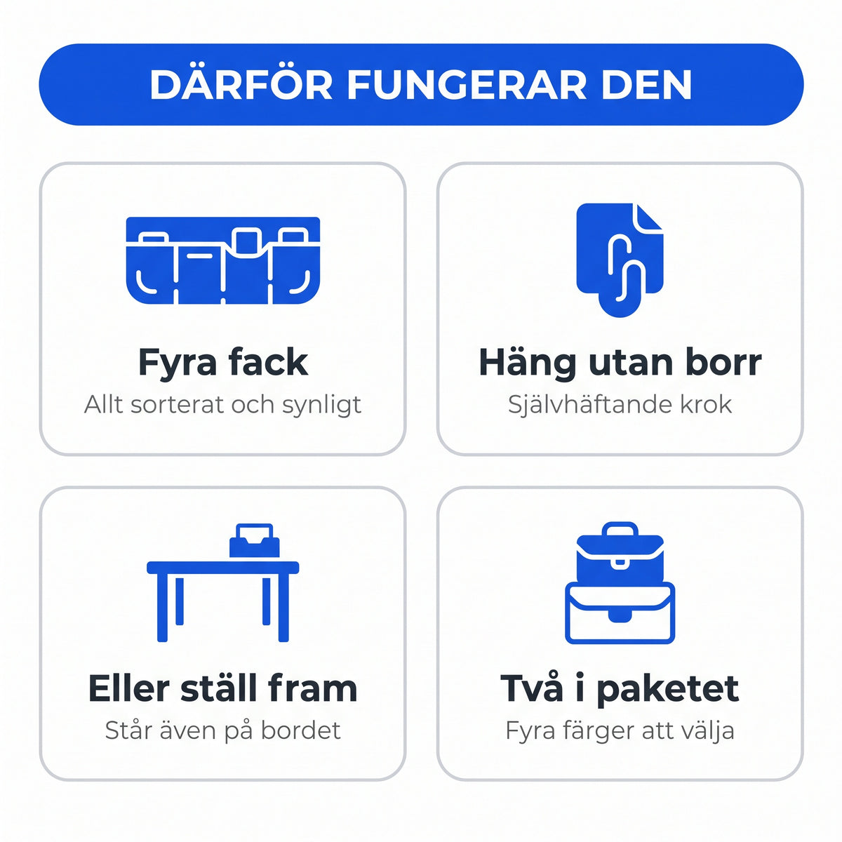 Zvarelo hängande väggficka tyg