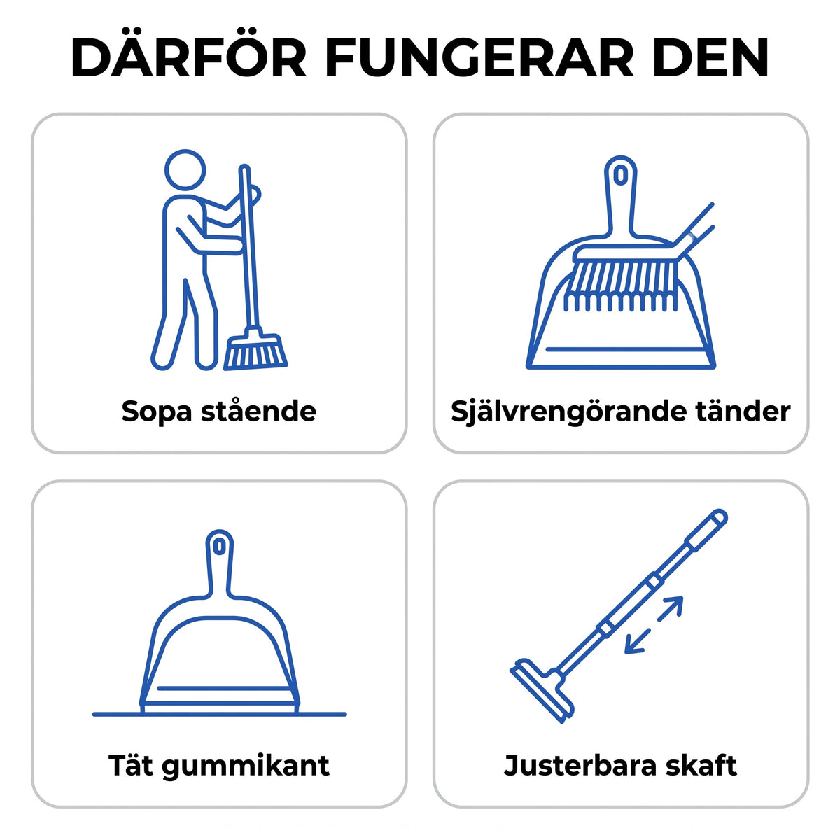 Zvarelo™ — Stående sopset som låter dig sopa utan att böja dig