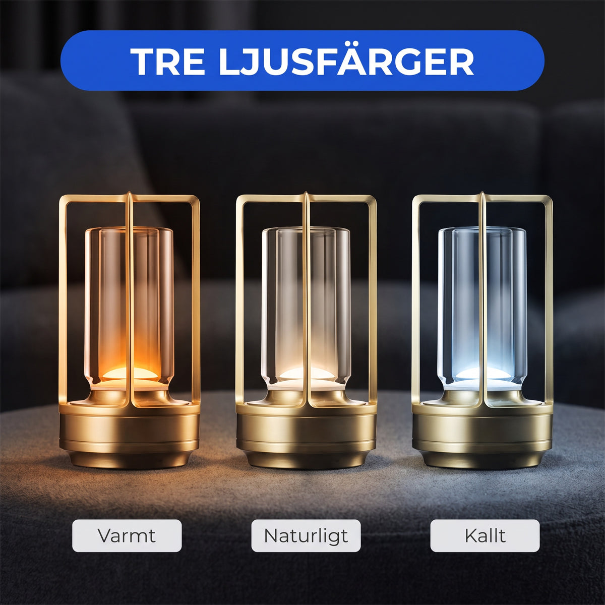 Tre ljusfarger