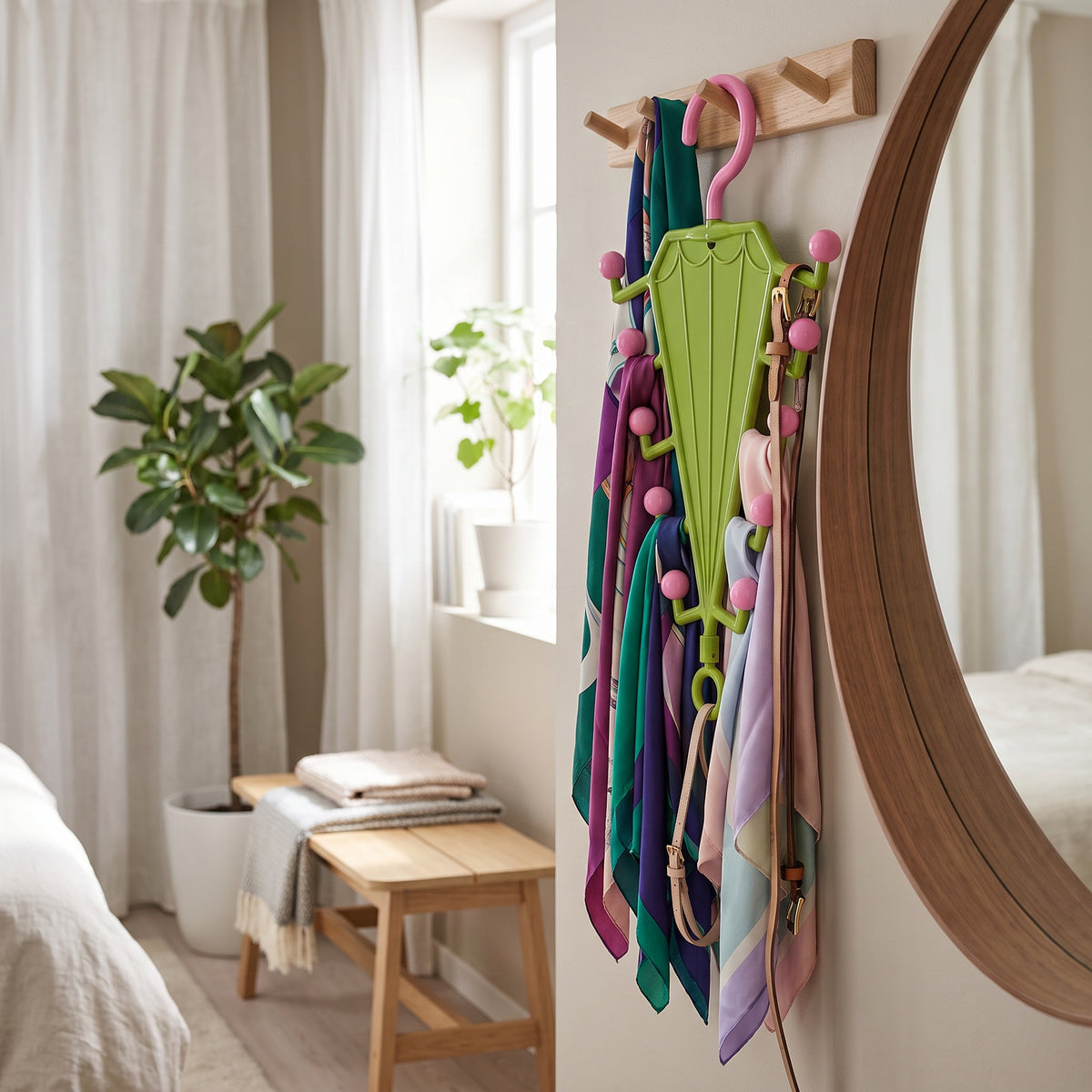 Grön klädhängare livsstilsbild