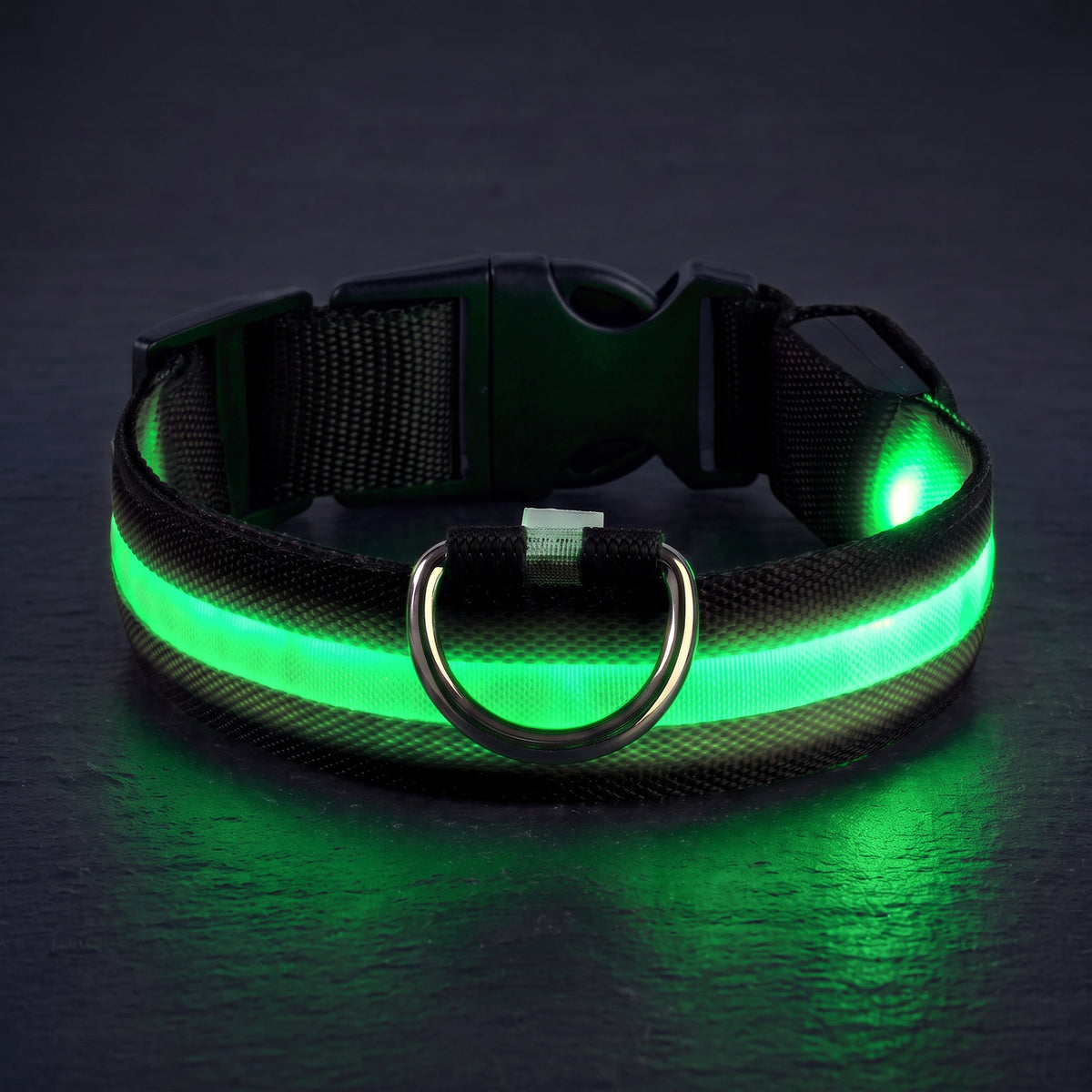 LED-halsband grönt sken