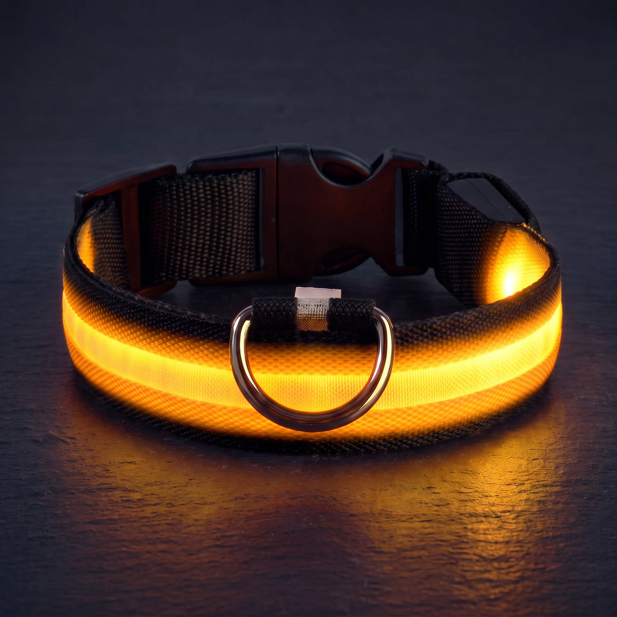 LED-halsband gult sken