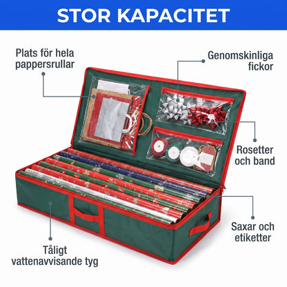 Stor kapacitet plats för pappersrullar rosetter band saxar
