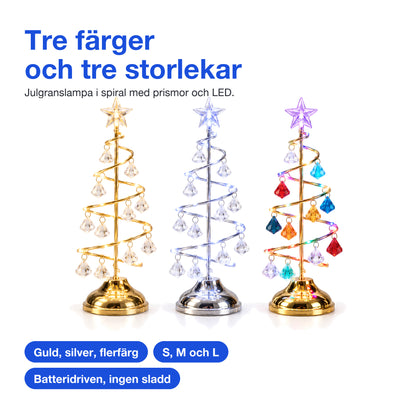 Fakta om julgranslampan: tre färger, tre storlekar, batteridriven utan sladd