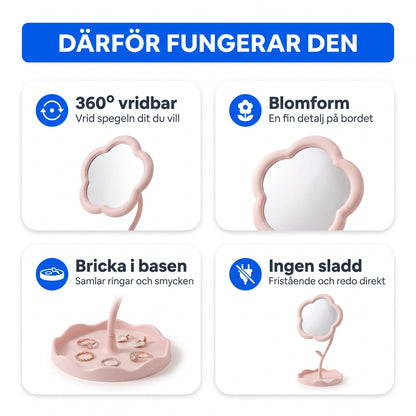 360 grader vridbar blomform bricka ingen sladd