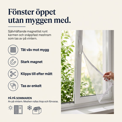 Zvarelo Myggnät fönster öppet utan myggen med