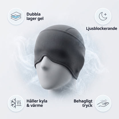 Dubbla lager gel, ljusblockerande, håller kyla och värme, behagligt tryck