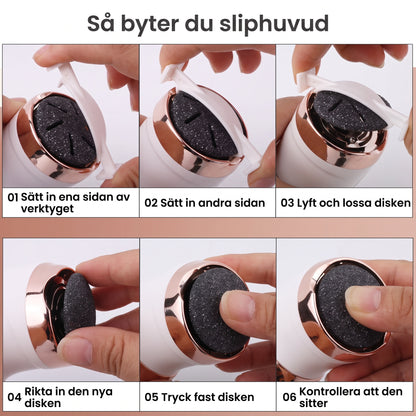 Så byter du sliphuvud i sex steg