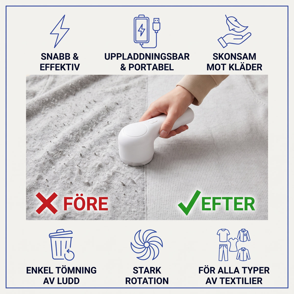Sex funktioner och före efter på en noppig tröja