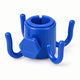 Parasollkrok i blått med fyra krokar, mot vit bakgrund
