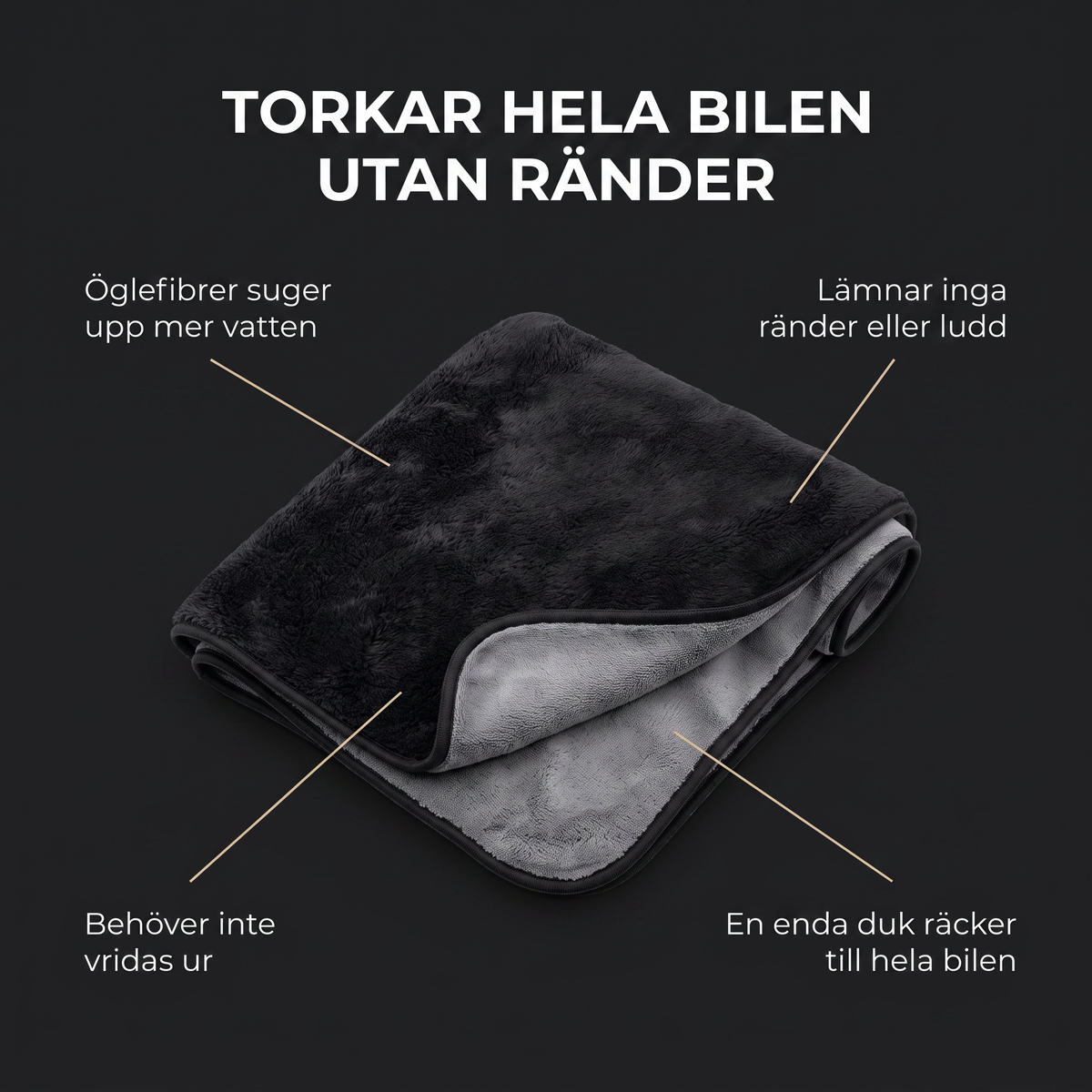 Torkar hela bilen utan ränder - funktioner