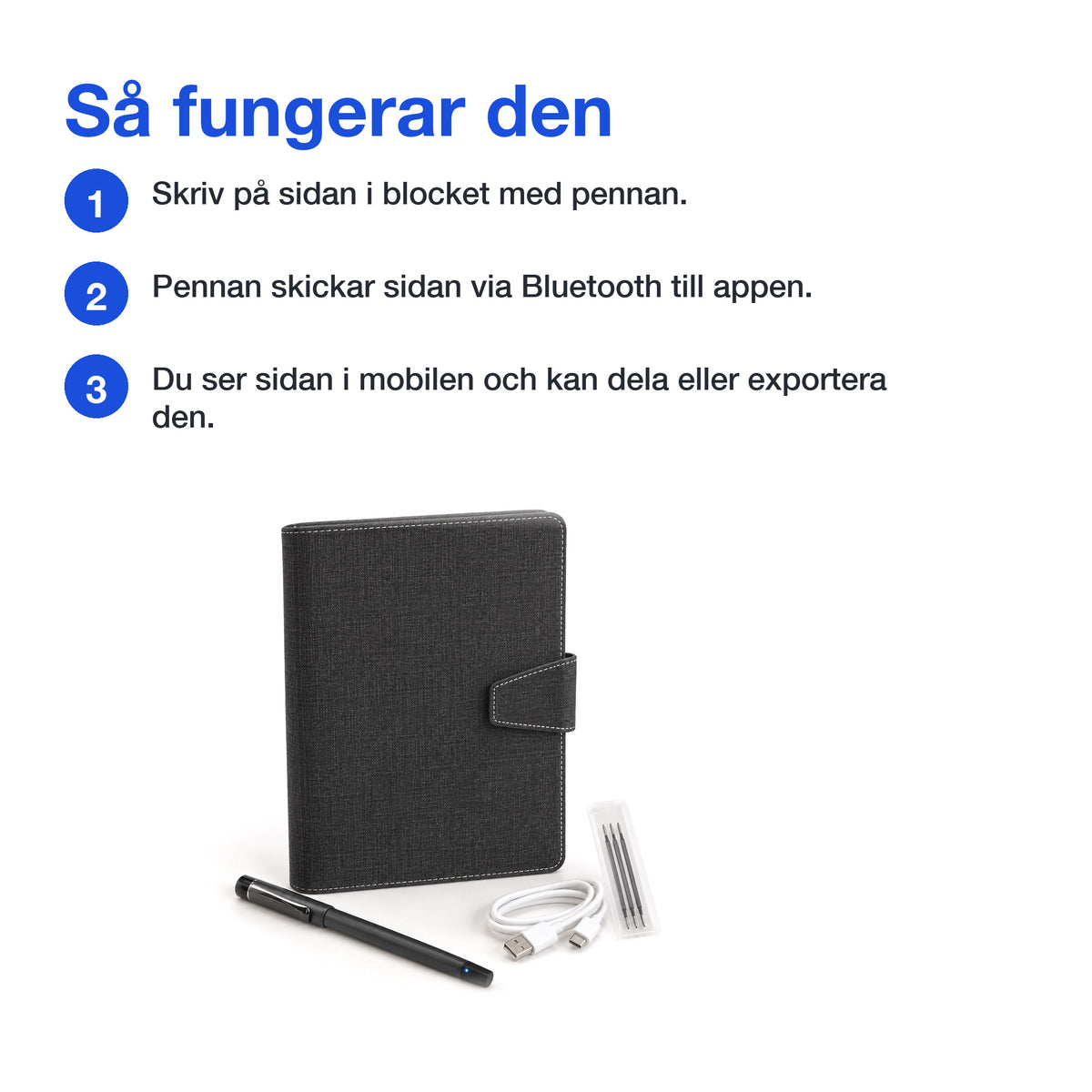 Så fungerar smartpennan i tre steg