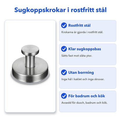 Fakta om sugkoppskrokarna i rostfritt stål