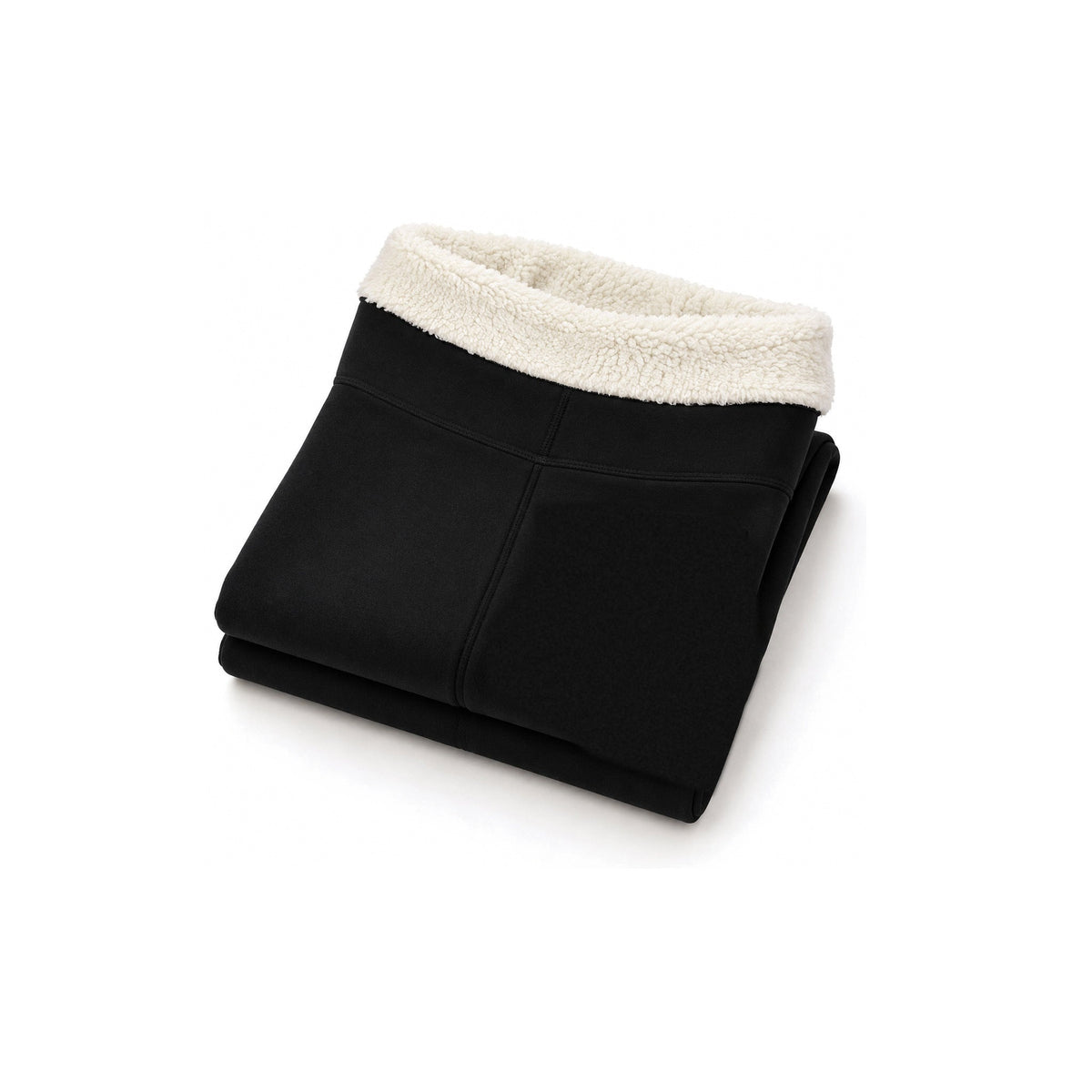 Hopvikta svarta leggings med fleecefodrad midja